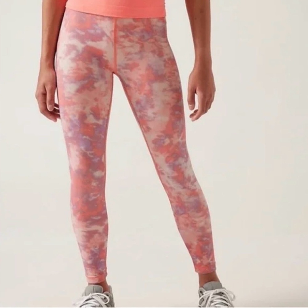 Athleta Girl Leggings High Rise Printed Chit Chat Tight XL (14) NWT
